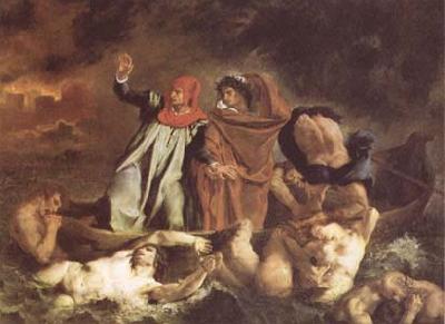Eugene Delacroix The Bark of Dante (Dante and Virgil in Hell) (mk09) Germany oil painting art
